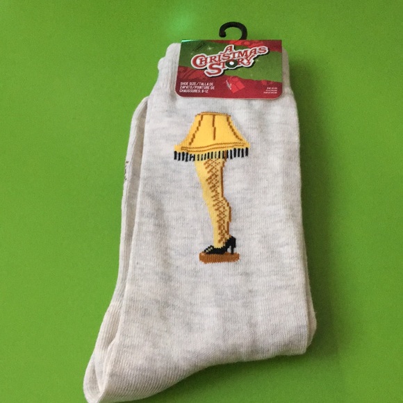 Socks LEG LAMP a Christmas Story movie kitsch fishnet stocking classic NEW - Picture 2 of 6